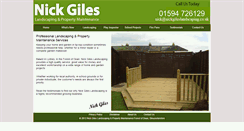 Desktop Screenshot of nickgileslandscaping.co.uk